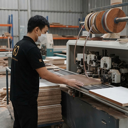 Quy trình sản xuất dán cạnh